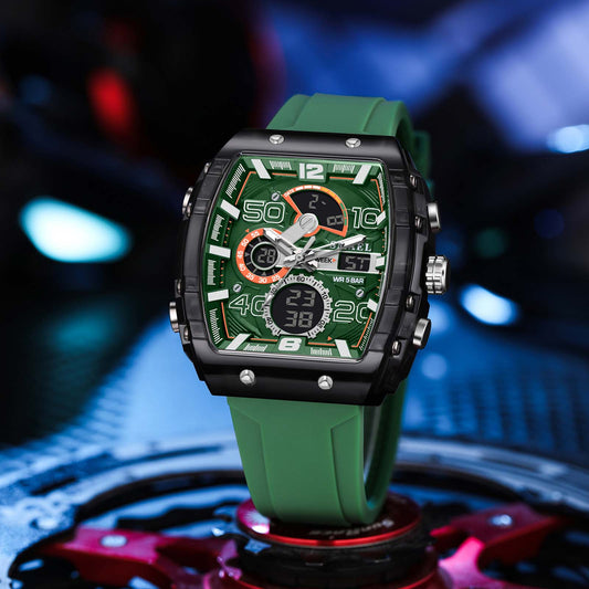 Green Digital Watch