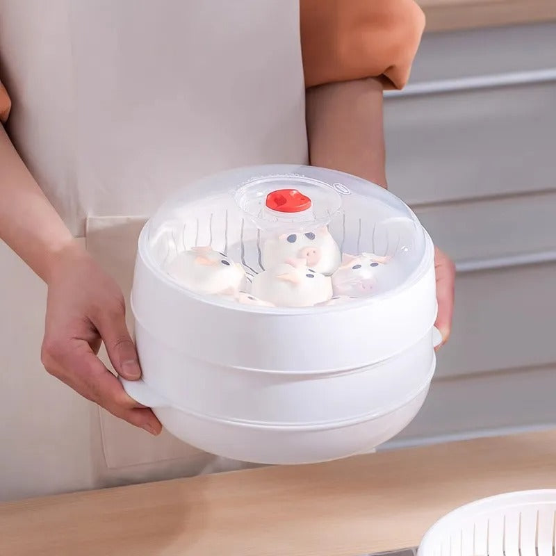 Microwave oven steamer