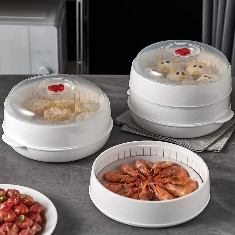 Microwave oven steamer