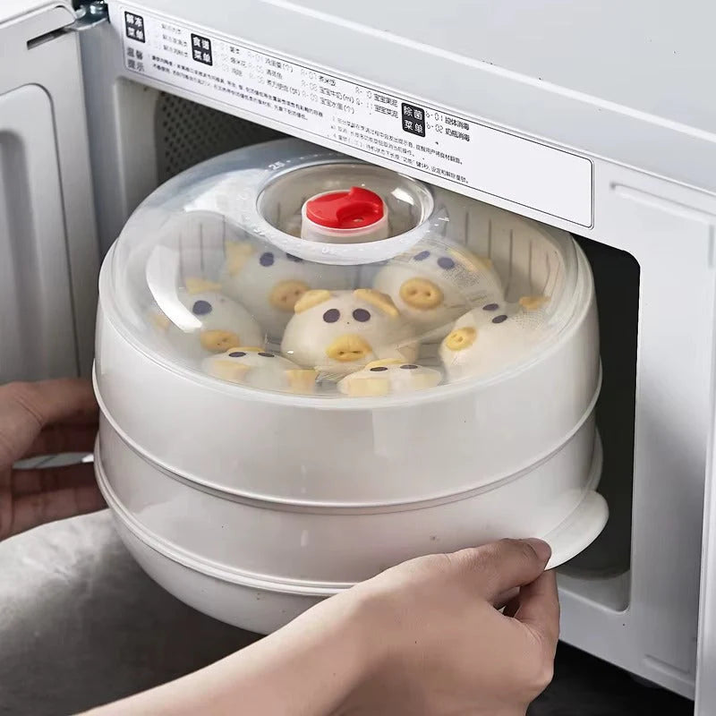 Microwave oven steamer